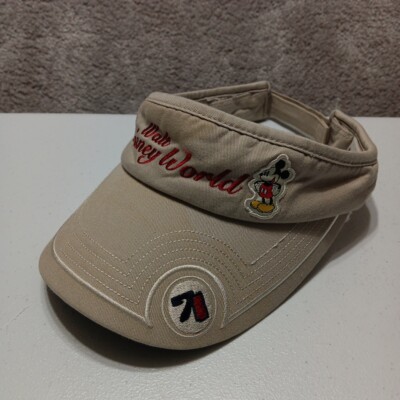 Walt Disney World Mickey Mouse Golf Sun Visor Strapback Hat Khaki Unisex Adult-image