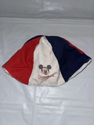 Vintage Disneyland 6-Panel Bucket Hat - Red, White, & Blue-image