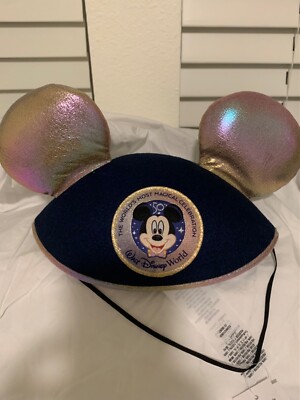 Walt Disney World 50th Anniversary Celebration Mickey Mouse Ear Hat New-image