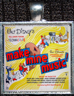 Make Mine Music Whale Movie Poster Disneyland Disney WDW Silver Pendant Necklace-image
