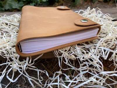 book to write A5 / Genuine Leather / handmade / cookbook / gift for mom-image