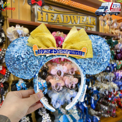 US Walt Disney World Parks Entrance Minnie Mouse Marquee Ear Headband New-image