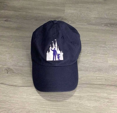 Walt Disney World Mickey Walt Castle Embroidery Blue Cotton Dad Cap-image
