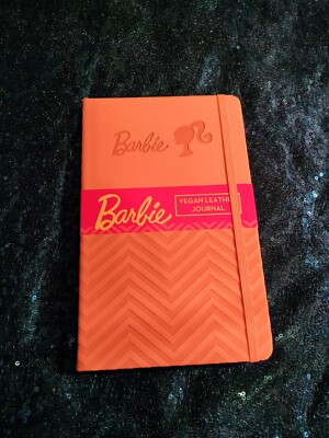 Barbie NEW Pink Vegan Leather Journal 160 Pages with strap closure-image