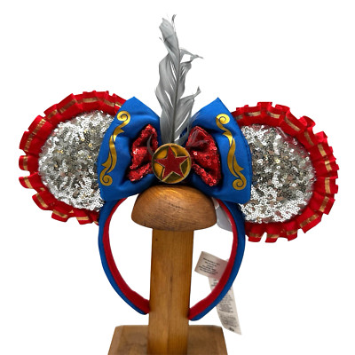 Disney Parks Dumbo Edition Headband Minnie Mouse The Main Attraction 8/12 Ears-image