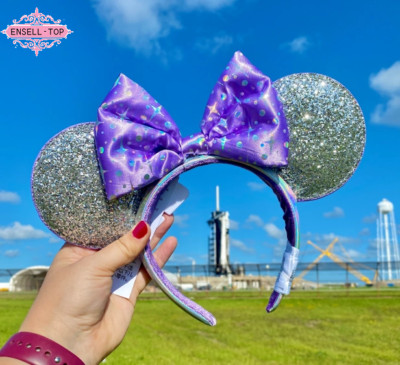 Disney Parks TOMORROWLAND Silver  Minnie Mouse Ears Headband NEW US Ship-image