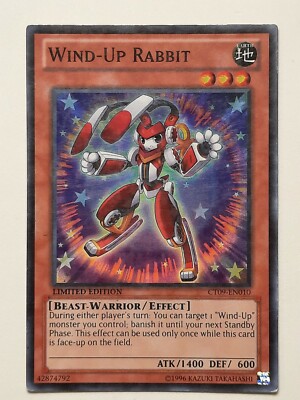 Yugioh Wind-Up Rabbit CT09-EN010 SUPER RARE LP Limited Edition-image
