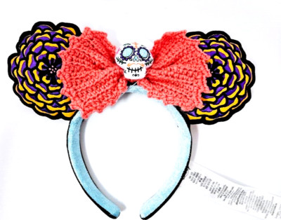 Disney Parks Coco Crochet Dia De Los Muertos Minnie Mouse Ears Headband-image