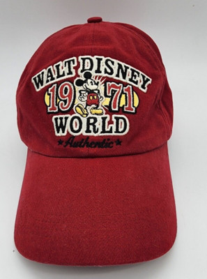 Disney Mickey Mouse Walt Disney World 1971 Red Authentic Baseball Hat Cap-image