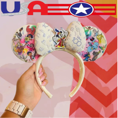 Collection 100 Years Special Moments Mickey & Friends Ears Disney Headband US💖-image