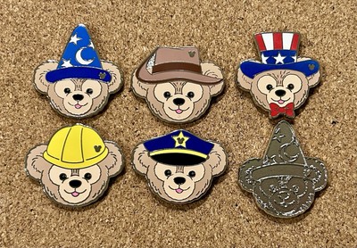 2012 Disney’s Duffy’s Hats Hidden Mickey Pin Set of 6 ~ AUTHENTIC!!-image