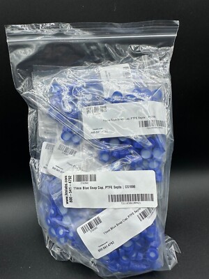 THOMSON 11mm Blue Plastic PTFE Septa Snap Caps 37658C (1000/Case)-image