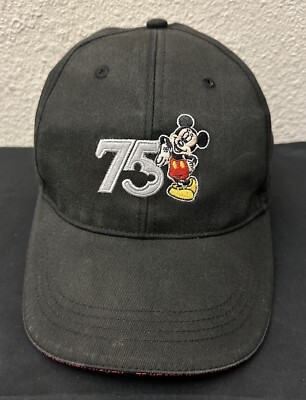 Walt Disney World Women's Hat 75 Year With Mickey Black Adjustable-image