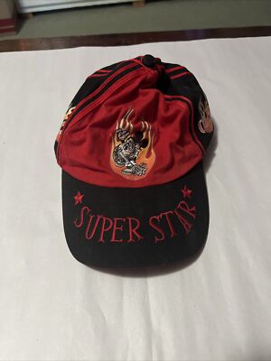 Rare Walt Disney World Kids Unisex Mickey Super Star “On Fire” Cap Hat-image