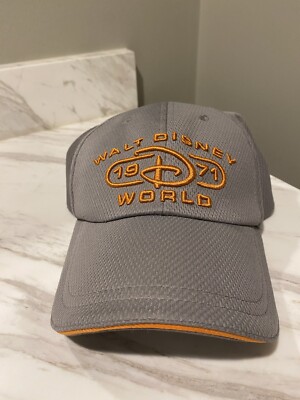 Walt Disney World 1971 Disney Parks Cap Gray Orange Baseball Hat Adjustable-image