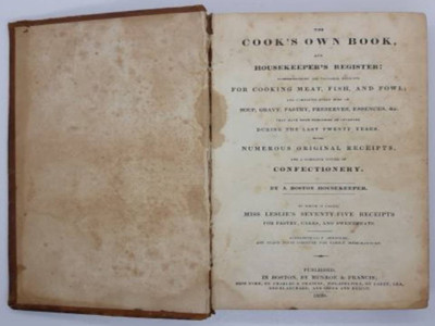 1839 The Cook's Own Book & Housekeepers Register Encyclopedia Leather cover-image