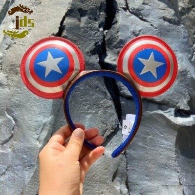Super Soldier Captain America Mickey Mouse Cutie Rare Disney Parks Ears Headband-image