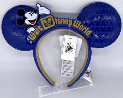 Disney Parks WDW Walt World Blue Making Magic Mickey Mouse Ears Headband 2022-image