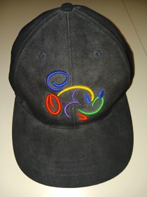 Vintage Walt Disney World Mens Hat Black Mickey Mouse Cotton Adjustable Cap-image