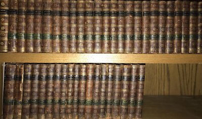 LEATHER set; BRITISH ESSAYISTS! 1803 Complete 44 Volumes Encyclopedia Spectator-image