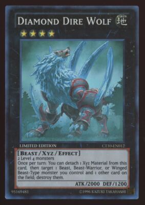 Yugioh Diamond Dire Wolf #CT10-EN012 Limited Super Rare-image