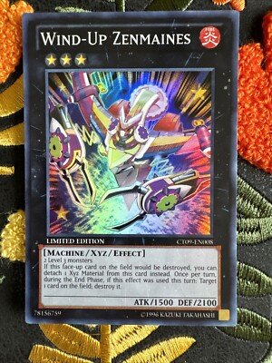 Yu-Gi-Oh! Wind-Up Zenmaines CT09-EN008 Limited Super Rare NM -image