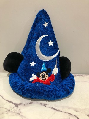 Walt Disney World Mickey Sorcerers Apprentice Fantasia Blue Velvet Hat Youth-image
