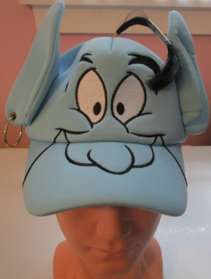 New Disney Parks Walt Disney World Hat Cap Genie From Aladdin Soft Puffy Adult-image