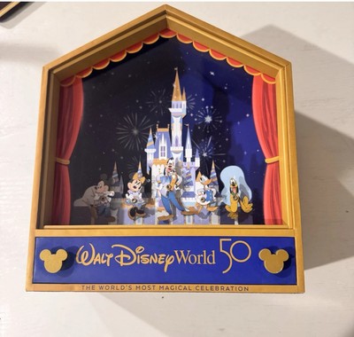 Walt Disney World 50th Anniversary Music Box Jewelry Open Box-image