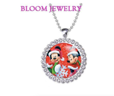 MICKEY & MINNIE CHRISTMAS PARTY NECKLACE WALT DISNEY WORLD DISNEYLAND JEWELRY-image