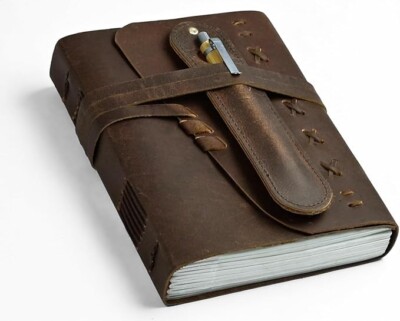 Leather Journal Notebook for Men & Women Daily Vintage Leather Bound Journal Tra-image