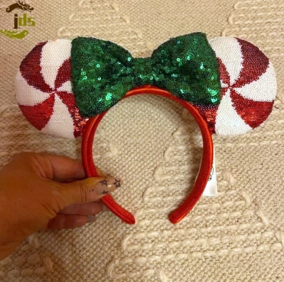 Disney Parks Minnie Ears Lollipop Disneyland Sequins Candy Cane Cutie Headband-image