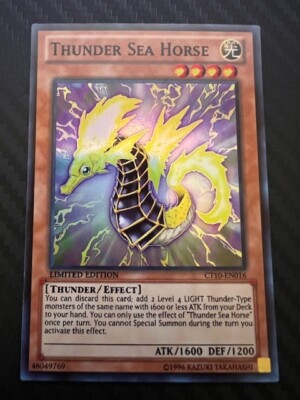 Yugioh Thunder Sea Horse CT10-EN016 Super Rare Limited Edition NM-image