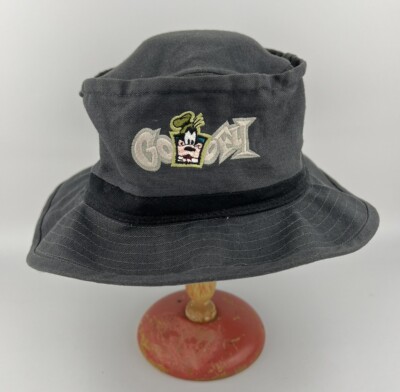 Walt Disney World Goofy Bucket Hat Vtg Embroidered Cotton Fishing Gray One Size-image