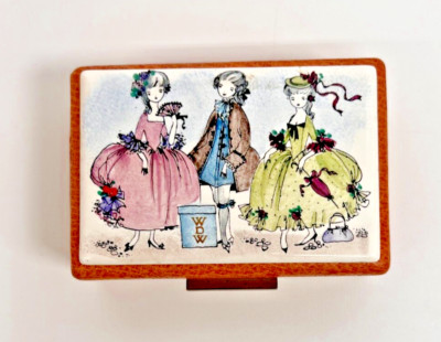 WDW Walt Disney World leather Covered Wood Trinket Box-image
