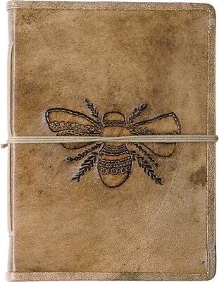 Primitives By Kathy Leather Bound Journal Featuring an Intricate Debossed-image