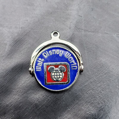 Sterling Silver Walt Disney World Charm Mickey Mouse Logo Vintage 🎢✨-image