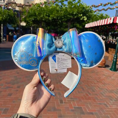 Disney Parks 2024 Cinderella Mickey Mouse Ears Headband Disneyland NWT-image