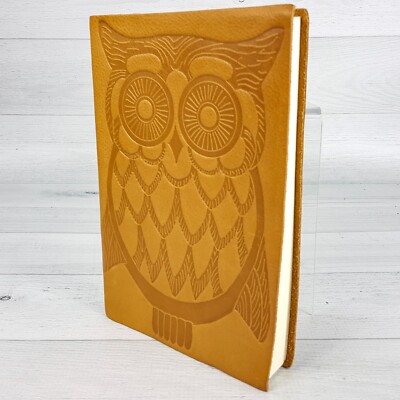 Leather Bound Owl Embossed Journal 8.5 x 6