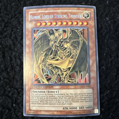 Yugioh Hamon, Lord of Striking Thunder CT03-EN006 Secret Rare Limited Edition NM-image