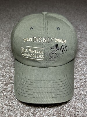 Disney Parks Men’s Ball Cap Walt Disney World Mickey Mouse Graphic Olive OSFA-image