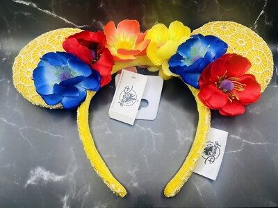 Disney Parks Ears SPRING Poppy Flower Minnie Mouse Ears WDW Headband BNWT-image