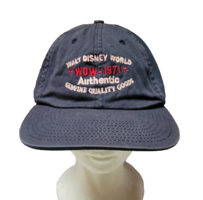 Walt Disney World WDW 1971 Strapback Hat Cap Navy Blue Embroidered-image