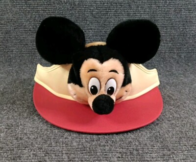 Vintage 80’s Walt Disney World Mickey Mouse Head Visor NOS Never Used-image