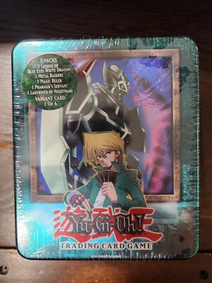 YuGiOh! 2003 Joey Gearfried The Iron Knight Collectible Tin Factory Sealed-image