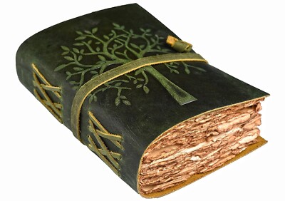 Leather Journal Tree of Life - Writing Notebook Handmade Leather Bound Notebook-image