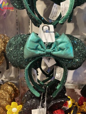 Ears Emerald Green Sequins Minnie Mouse Disneyland Disney Parks Headband US SHIP-image