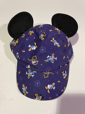 WDW Disney Park 50th Anniversary Mickey Ears Baseball Hat Cap Toddler Child Size-image