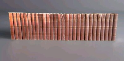 Rare 1939 The Encyclopedia Americana Set 28 of 30 Hard Cover Embossed Leather-image