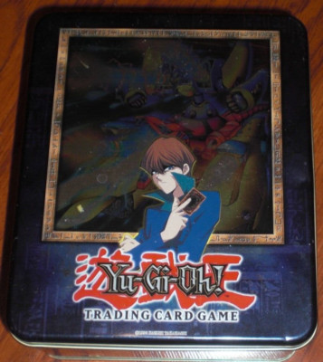 YUGIOH 2003 VINTAGE EMPTY COLLECTOR'S TIN - YUGIOH KAIBA XYZ DRAGON CANNON TIN-image